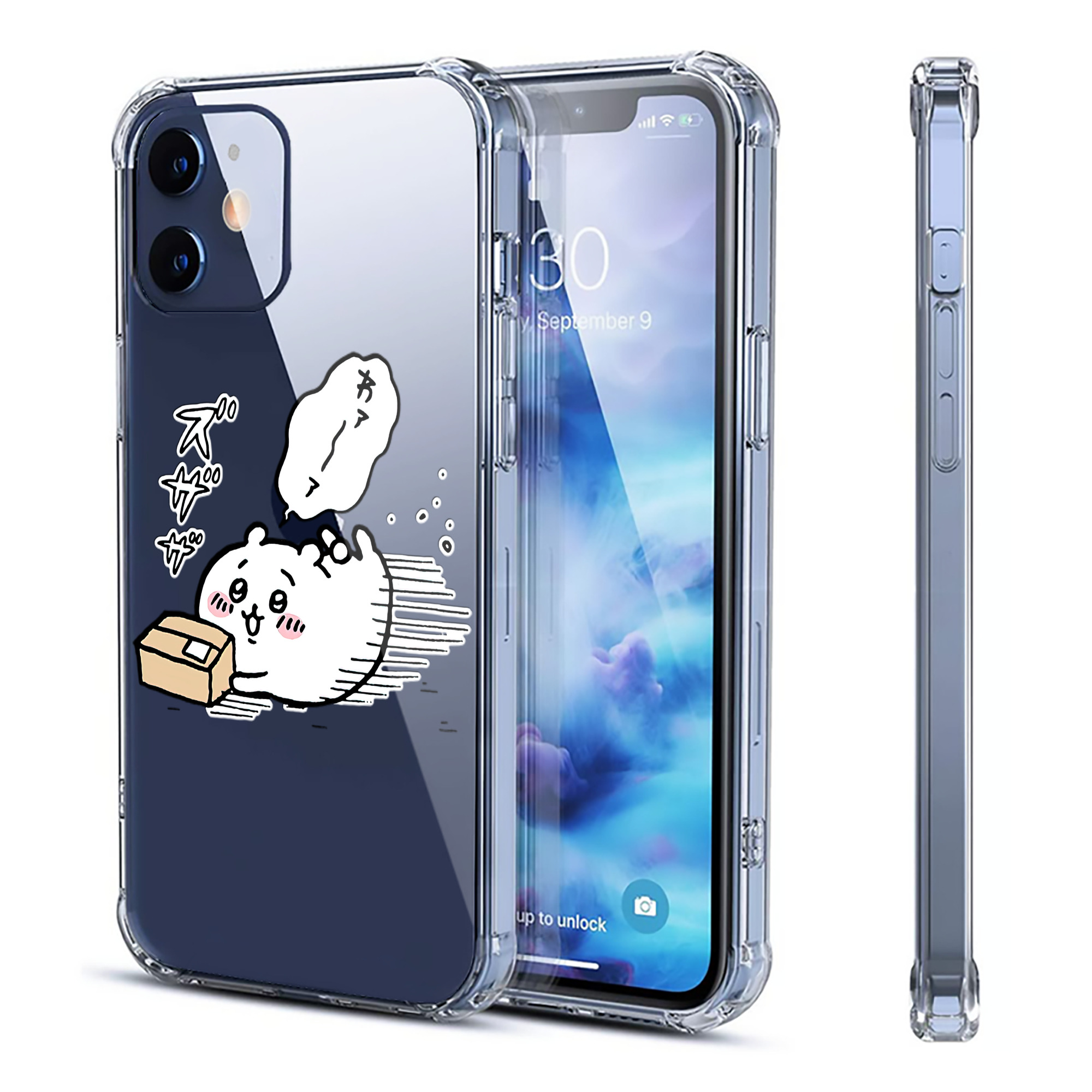 （画像用） ちいかわ ちいかわ Chii-kawa chiikawa 【iPhone 12シリーズ対応】透明スマホケース（クリアソフトケース）